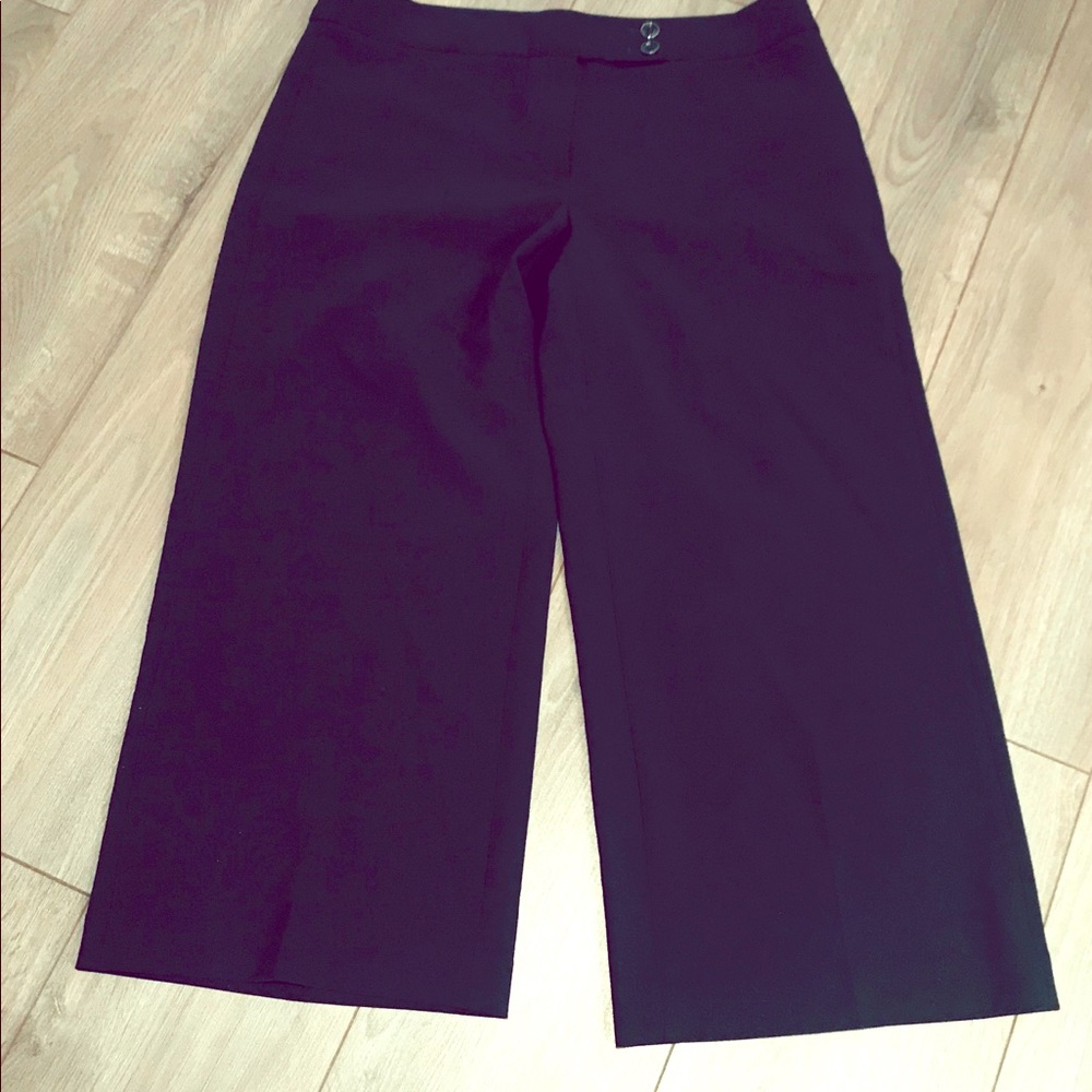 White House Black Market Wide Leg Crop Pants
